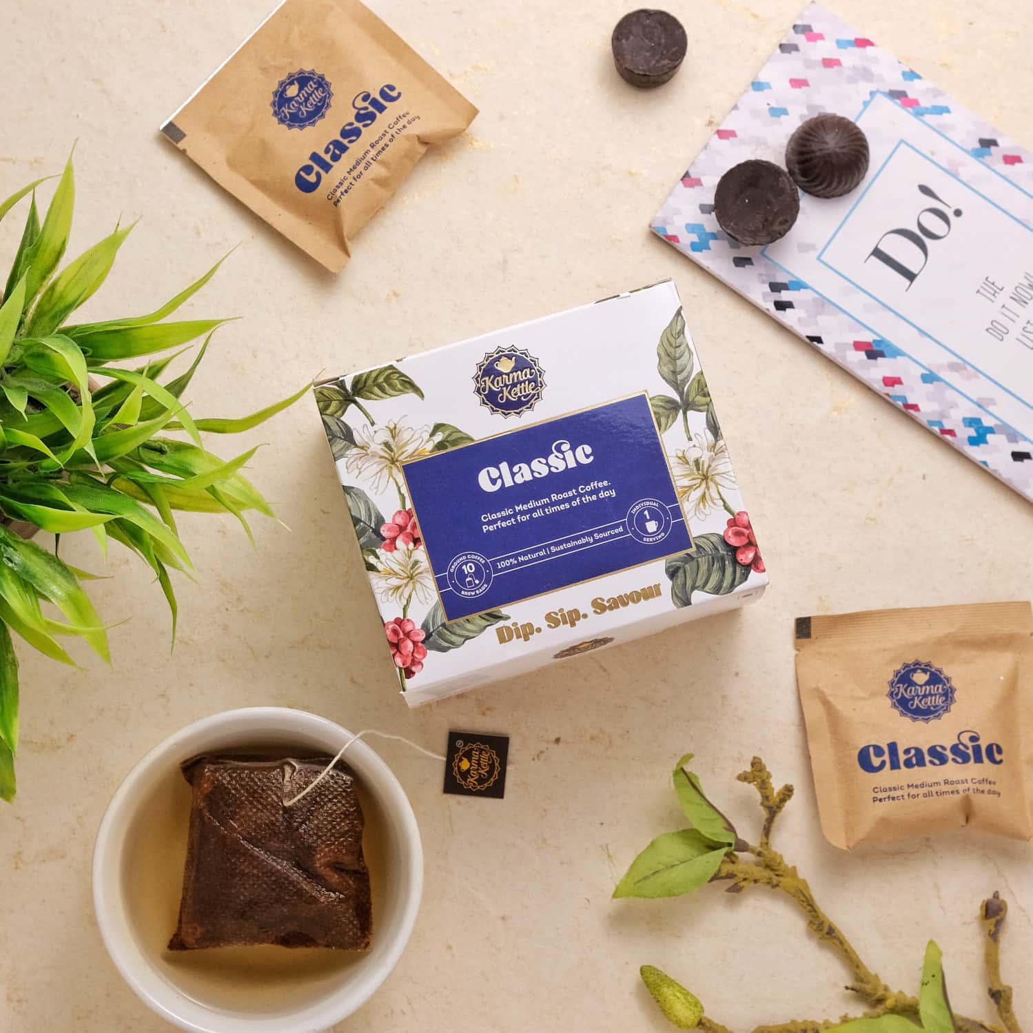 Buy KARMA KETTLE CLASSIC MEDIUM ROAST COFFEE 10 COFFEE BAGS Online