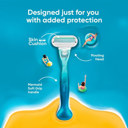 Gillette Venus Women Smooth Combo Pack | Razor Plus 3 Refills | Aloe Vera Smooth