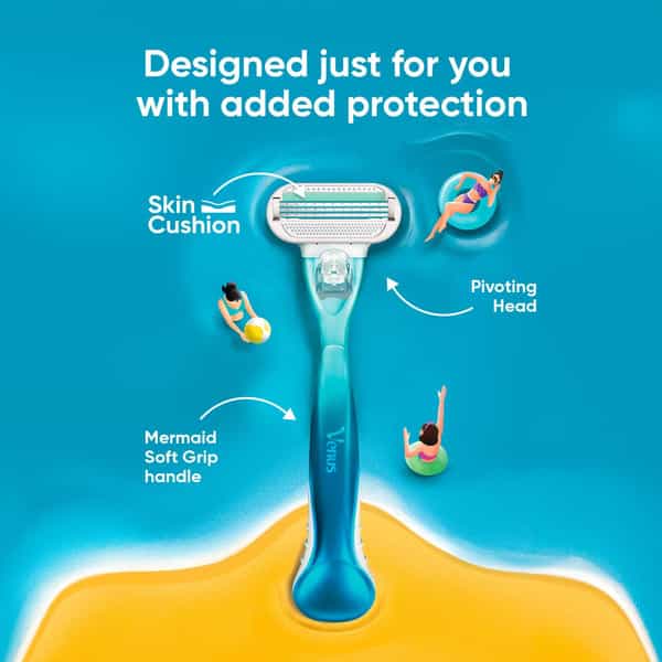 Gillette Venus Women Smooth Combo Pack | Razor Plus 3 Refills | Aloe Vera Smooth