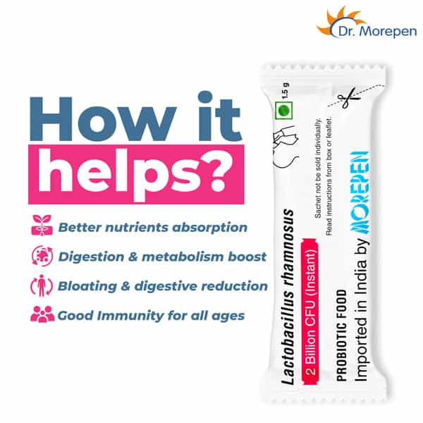 Dr. Morepen Greatgut Probiotics | Instant-2B | Sachet | 6 No's