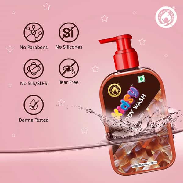 Mom & World Kidsy Cola Candy Body Wash No Tears No Sls For Kids Ph Balanced 240 Ml