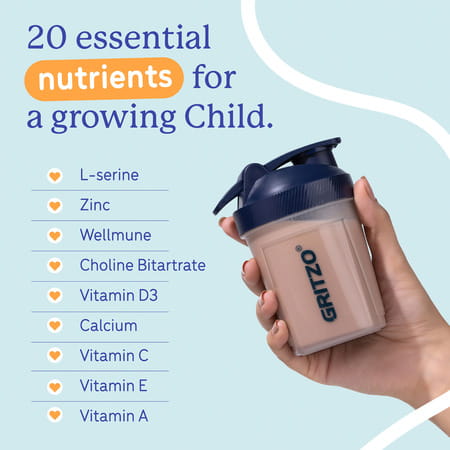 Gritzo Supermilk Growth (2-6Y Boy & Girl) | 6G Protein Powder (Double Chocolate | 400G)