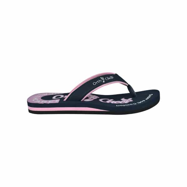 Ortho Cheer Women's Orthopedic And Diabetic Relief Super Soft Slipper | Navy Blue | Size - 4