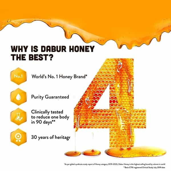 Dabur Honey Squeezy - 400 G (Buy 1 Get 1 Free)