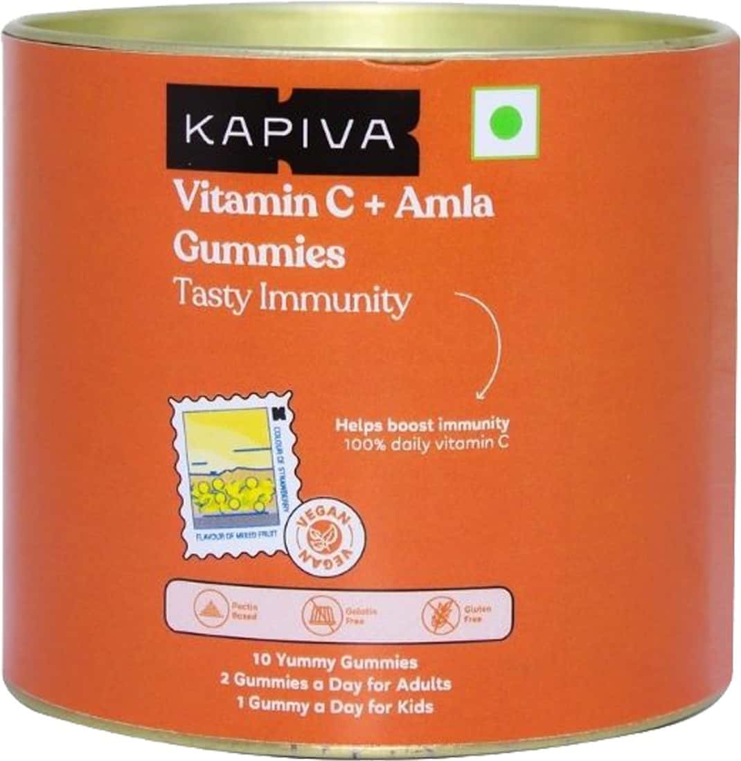 Kapiva Vitamin C + Amla Gummies (Helps Boost Immunity) - 10 Gummies