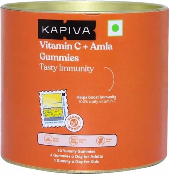 Kapiva Vitamin C + Amla Gummies (Helps Boost Immunity) - 10 Gummies