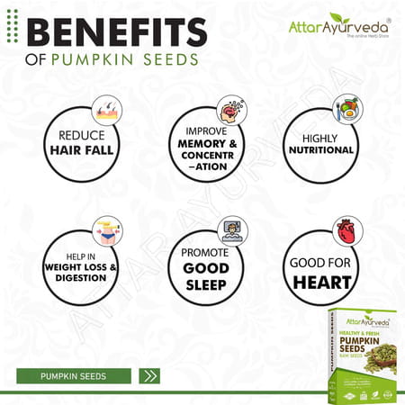 Attar Ayurveda Raw Pumpkin Seeds For Eating (250 Grams)