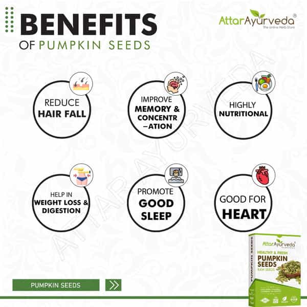 Attar Ayurveda Raw Pumpkin Seeds For Eating (250 Grams)