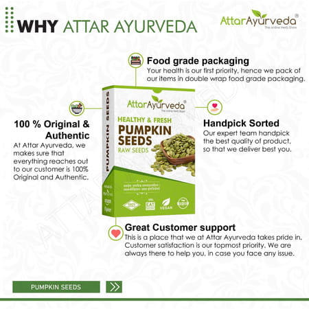 Attar Ayurveda Raw Pumpkin Seeds For Eating (250 Grams)
