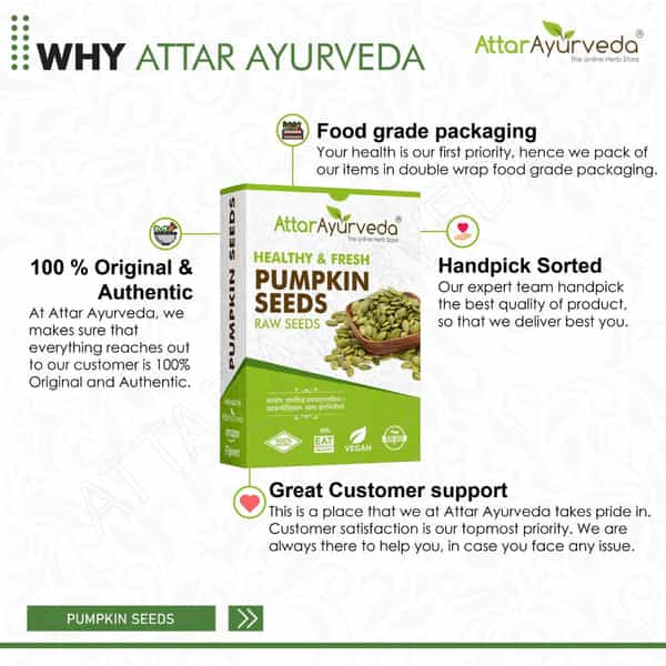 Attar Ayurveda Raw Pumpkin Seeds For Eating (250 Grams)