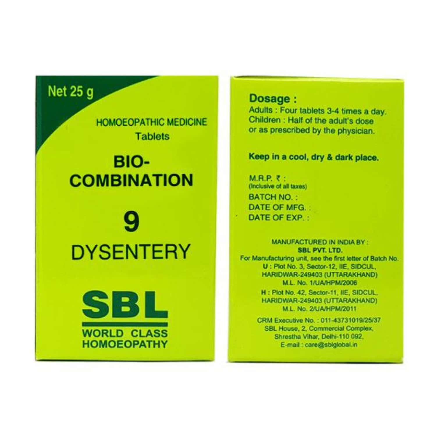 Sbl Bio-combination 9 Tablet 25 Gm Pack Of 2