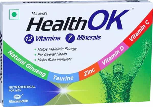 Health Ok | Multivitamin & Mineral | Lemon | For Men Strip 10 Tablets