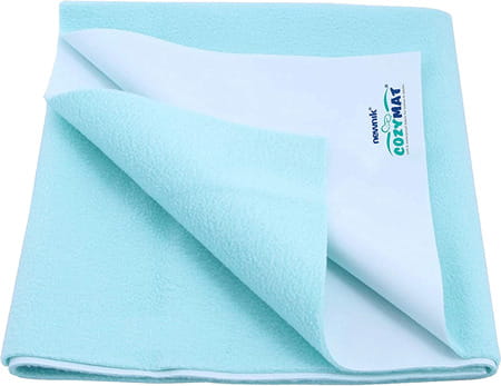 Newnik Cozymat Dry Sheet (Size: 140cm X 100cm) Large Sea Green