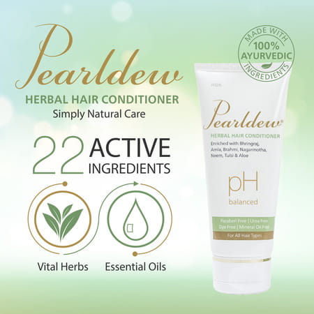 Pearldew Herbal Hair Conditioner 100 Ml | Bhringraj & Shikakai | Paraben Free (Pack Of 4)