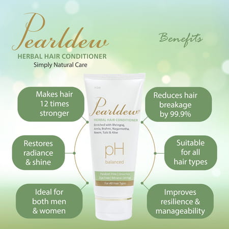 Pearldew Herbal Hair Conditioner 100 Ml | Bhringraj & Shikakai | Paraben Free (Pack Of 4)
