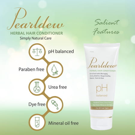 Pearldew Herbal Hair Conditioner 100 Ml | Bhringraj & Shikakai | Paraben Free (Pack Of 4)