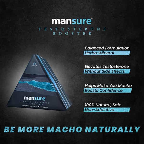 Mansure Testosterone Booster For Men's Health - 1 Pack (60 Capsules)