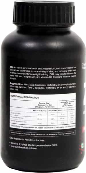 Healthvit Fitness Zma Multivitamin Capsules (Zinc Magnesium Vitamin B6) Bottle Of 90