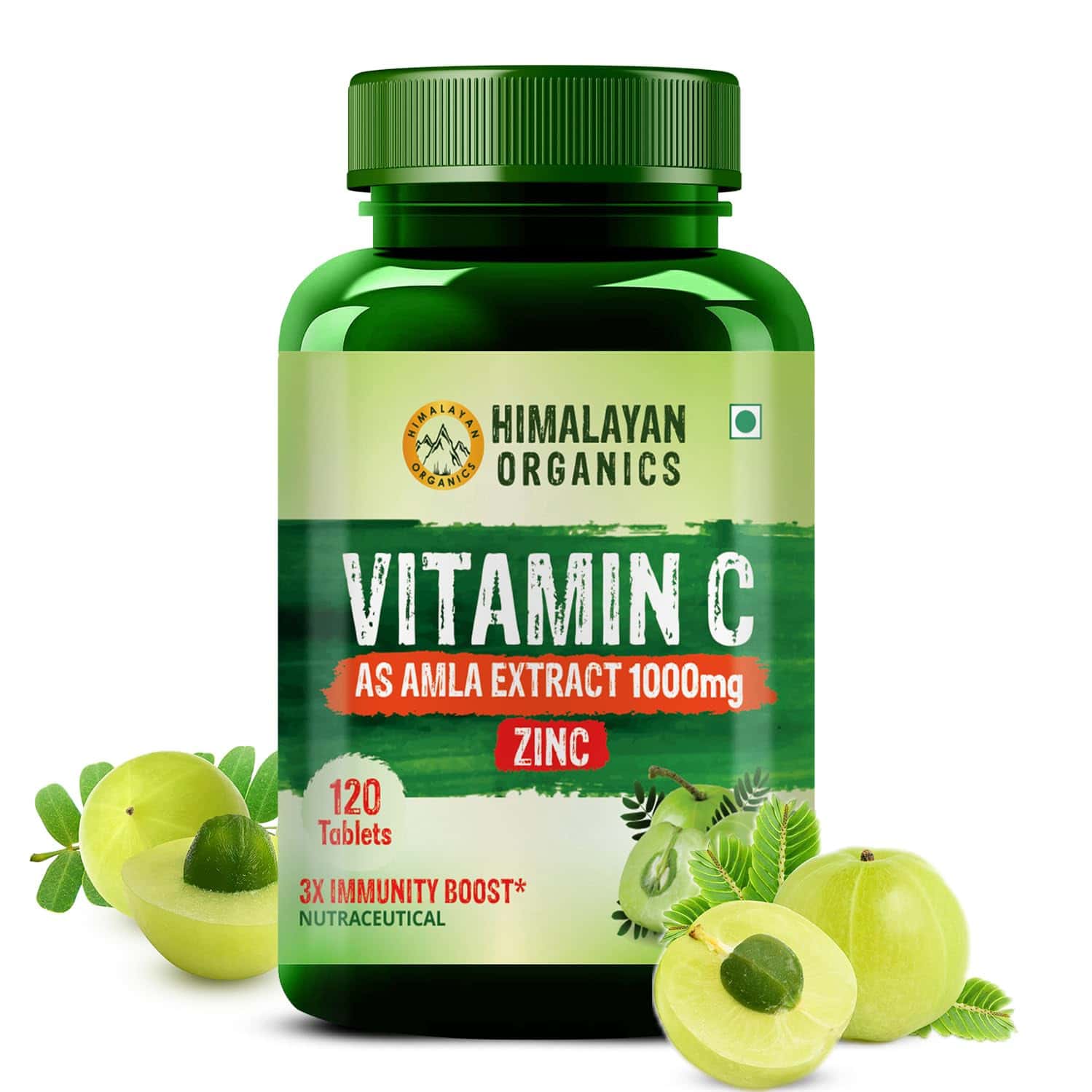 Himalayan Organics Vitamin C Amla Extract 1000mg Bottle Of 120 Tablets