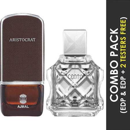 Ajmal Cento Eau De Parfum 100ml Perfume For Men And Aristocrat Eau De Parfum 75ml Perfume For Men