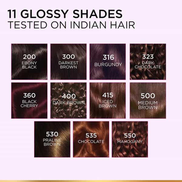 L'oreal Paris Casting Creme Gloss Hair Color | Shade 500 - Medium Brown | 60G + 40Ml + 60G
