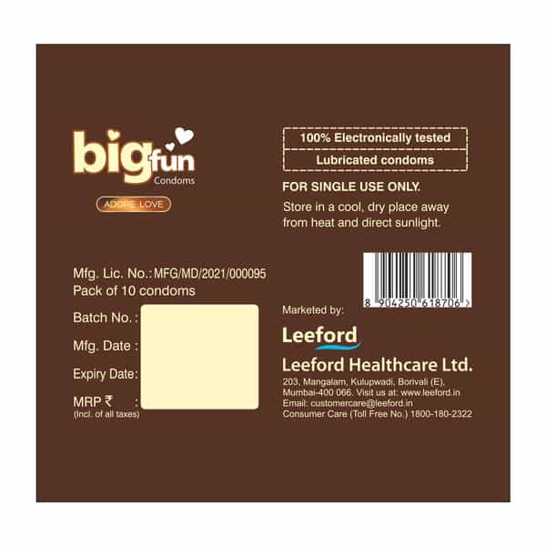 Bigfun Chocolate-10 Pc Condom
