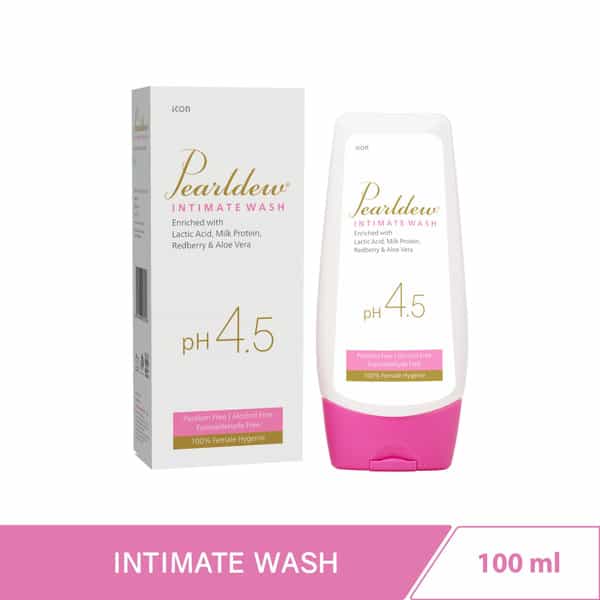 Pearldew Intimate Wash 100 Ml | With Aloe & Red Berry | Alcohol Free (Pack Of 2)