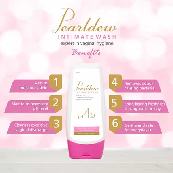 Pearldew Intimate Wash 100 Ml | With Aloe & Red Berry | Alcohol Free (Pack Of 2)