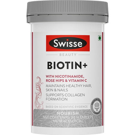 Swisse Beauty Biotin+ With Nicotinamide Rose Hips & Vitamin C Tablet 30 No'S