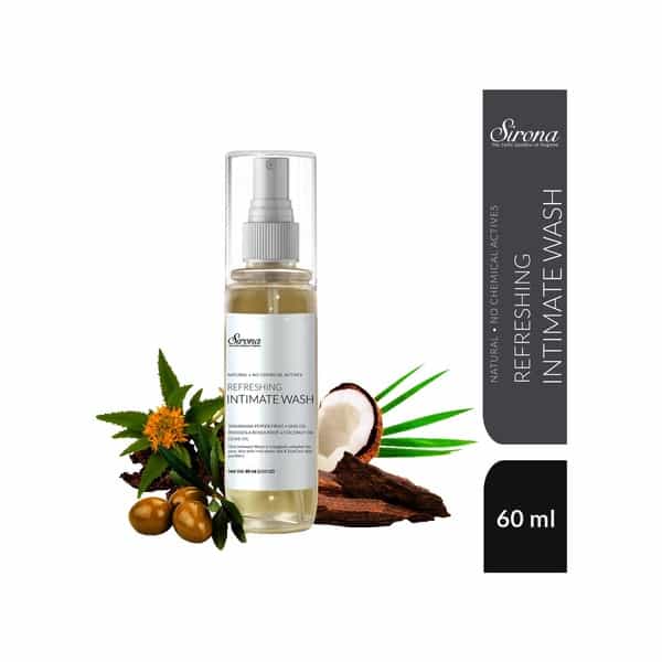 Sirona Natural Ph Balanced Intimate Wash With 5 Magical Herbs Help Reduce Odor Itching For All 60 Ml