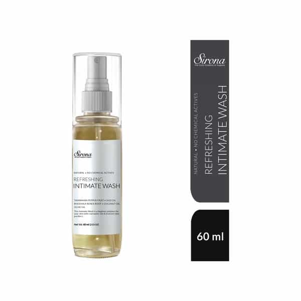Sirona Natural Ph Balanced Intimate Wash With 5 Magical Herbs Help Reduce Odor Itching For All 60 Ml