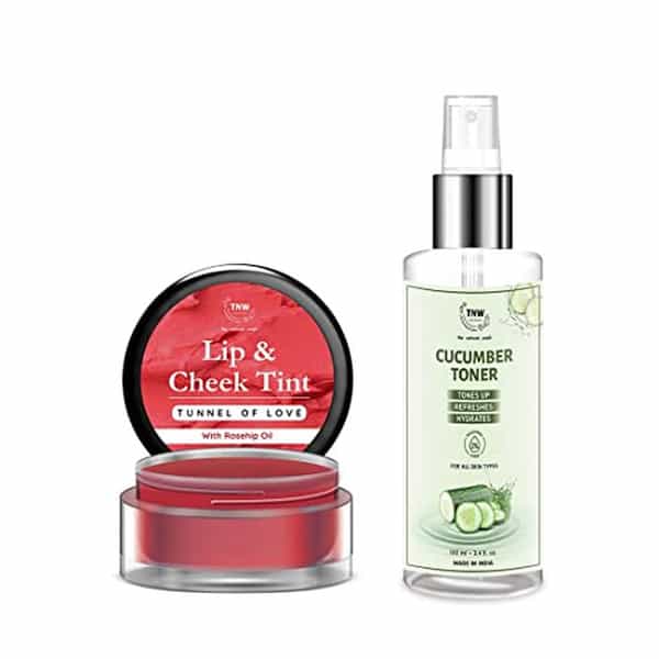 Tnw The Natural Wash Lip & Skin Care Combo With Tunnel Of Love Lip & Cheek Tint And Cucumber Toner