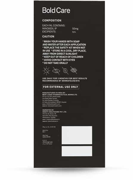 Bold Care Minoxidil 5% Topical Solution - 60Ml