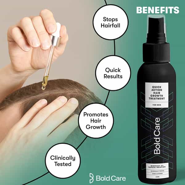 Bold Care Minoxidil 5% Topical Solution - 60Ml