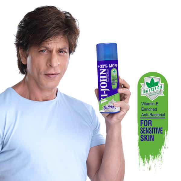 Vi-John Combo Pack Of Master Stroke 5 Blade Razor & Sensitive Skin Type Shaving Foam 400Ml