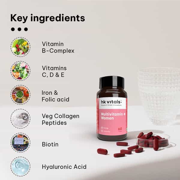 Hk Vitals Multivitamin Plus Women (60 Tablets) | Daily Multivitamin For Women