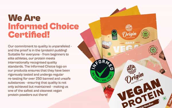 Origin Nutrition 100% Natural Vegan Plant Protein Powder (Chocolate Vanilla And Coffee Caramel)