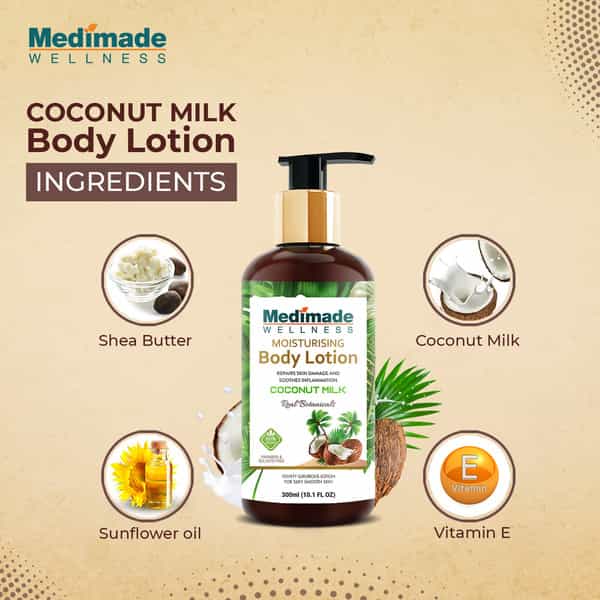 Medimade Coconut Milk Body Lotion - 300 Ml X 2 ( Pack Of 2 )