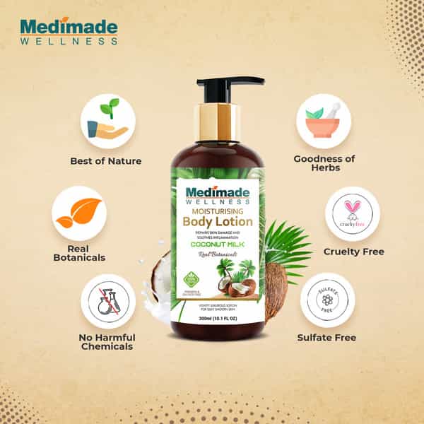 Medimade Coconut Milk Body Lotion - 300 Ml X 2 ( Pack Of 2 )
