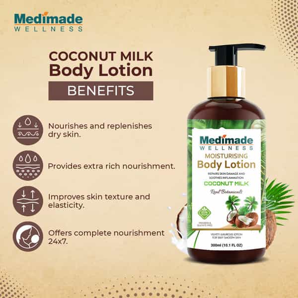 Medimade Coconut Milk Body Lotion - 300 Ml X 2 ( Pack Of 2 )