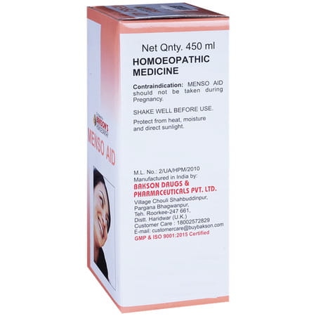 Baksons Menso Aid Syrup 450 Ml