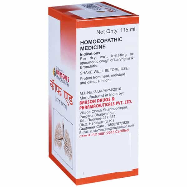 Dr Bakshi's Bakson Homoeopathy Kof Aid Syrup 115 Ml