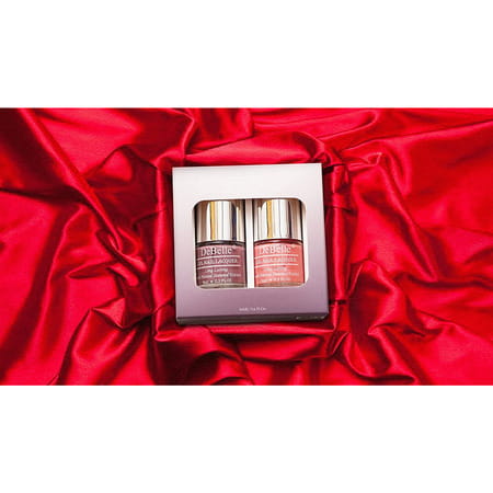 Debelle Fleur De Pearl Gel Nail Polish Gift Set Of 2 Mauve- 16 Ml (8 Ml Each) Rakhi Gifts