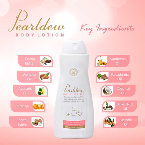 Pearldew Body Lotion 200 Ml | With Aloe | Avocado & Butters | Ph 5.5 (Pack Of 1)