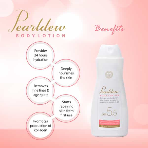 Pearldew Body Lotion 200 Ml | With Aloe | Avocado & Butters | Ph 5.5 (Pack Of 1)