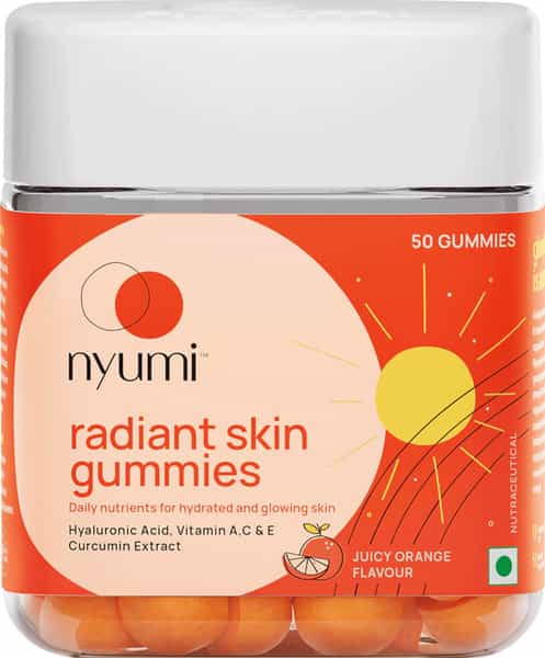 Nyumi Radiant Skin Juicy Orange Flavoured Gummies - 50 Gummies