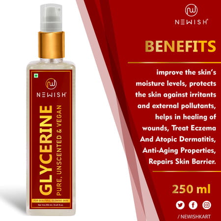 Newish Glycerine For Face And Skin Care 250ml (Pack Of 2)