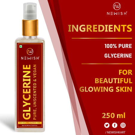 Newish Glycerine For Face And Skin Care 250ml (Pack Of 2)