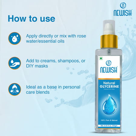Newish Glycerine For Face And Skin Care 250ml (Pack Of 2)