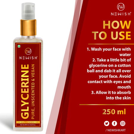 Newish Glycerine For Face And Skin Care 250ml (Pack Of 2)